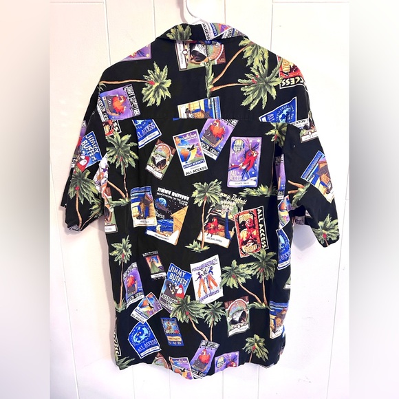 Jimmy Buffet Margaritaville Button Up Shirt Mens L All Access Tour Print RARE - Picture 2 of 3